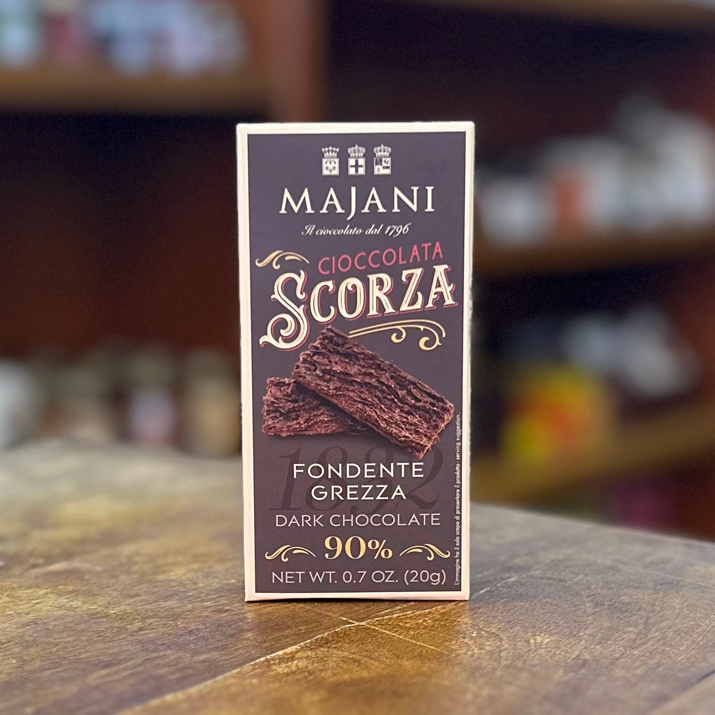 MAJANI Scorza grezza - Cioccolato fondente 90% 20gr